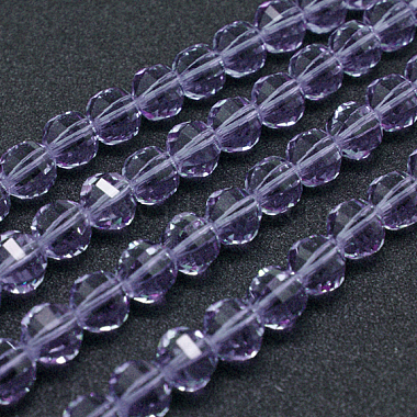 10mm Lilac Round Glass Beads