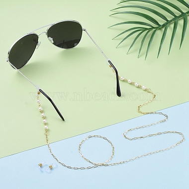 Brass Cable Chains/Paperclip Chains Eyeglasses Chains(AJEW-EH00010)-4