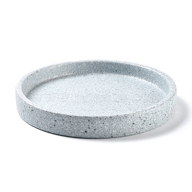 Assiette à bijoux ronde plate en porcelaine ronde(DJEW-I015-01)-4