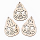 Undyed Natural Hollow Wooden Big Pendants(WOOD-N007-109)-1