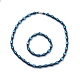 Bracelet de collier de perles de colonne en hématite synthétique et laiton avec fermoirs magnétiques(SJEW-G079-01A)-1