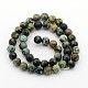 Mixed Size Natural African Turquoise(Jasper) Round Bead Strands(TURQ-X0004)-3