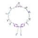 Alloy Leaf & Flower & Bowknot Pendant Necklace(NJEW-FZ00007)-1