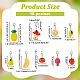 Fruit Theme Pendant Stitch Markers(HJEW-AB00435)-2