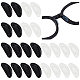 Gorgecraft 24 pares 2 colores de almohadillas nasales de silicona para gafas en forma de D(KY-GF0001-20)-1