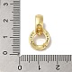 Rack Plating Brass Micro Pave Clear Cubic Zirconia Twister Clasps(KK-A222-05A-G)-3