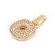 Brass Micro Pave Clear Cubic Zirconia Pendants(KK-B099-01G-O)-2