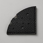 PU Leather Fan Bookmarks, Book Corner Protectors, for Book Lovers Writers Readers, Black, 54x55x3.5mm(AJEW-WH20128-004C)