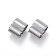 304 Stainless Steel Slide Charms, Rectangle, Stainless Steel Color, 8x10x6mm, Hole: 5x9mm(STAS-E113-29P)