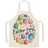 Cute Easter Egg Pattern Polyester Sleeveless Apron, with Double Shoulder Belt, for Household Cleaning Cooking, Colorful, 680x550mm(PW-WG98916-06)