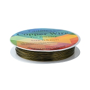 Copper Jewelry Wire, Long-Lasting Plated, Antique Bronze, 24 Gauge, 0.5mm, about 26.24 Feet(8m)/roll(CWIR-CW0.5mm-29)