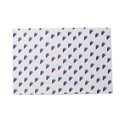 PU Leather Fabric, Garment Accessories, for DIY Crafts, Grape Pattern, WhiteSmoke, 30x20x0.1cm(DIY-L029-A01)