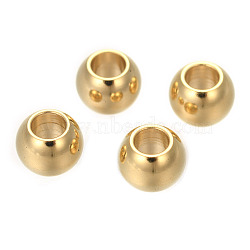 304 Stainless Steel Beads, Rondelle, Golden, 6x4.5mm, Hole: 3mm(X-STAS-D448-067G)