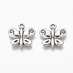 Tibetan Style Alloy Pendants, Cadmium Free & Lead Free, Antique Silver, 13.5mm long, 13.5x13.5x2mm, Hole: 2mm, about 1000pcs/1000g(LF0563Y)