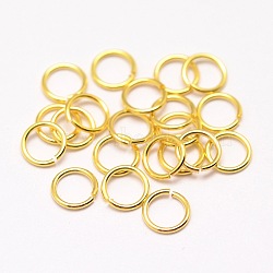 Rack Plating Brass Jump Rings, Open Jump Rings, Cadmium Free & Nickel Free & Lead Free, Real 18K Gold Plated, 24 Gauge, 3.5x0.5mm, Inner Diameter: 2.5mm, about 5030pcs/100g(KK-G277-3.5mm-G-NR)