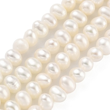 Natural Cultured Freshwater Pearl Beads Strands, Potato, Beige, 4~4.5mm, Hole: 0.5mm, about 38pcs/strand, 6.89~7.09 (17.5~18cm)