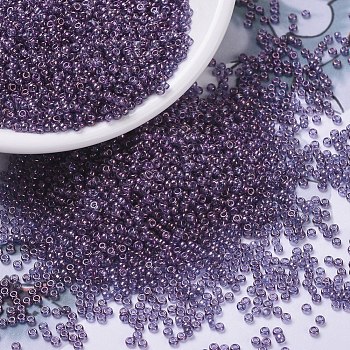 MIYUKI Round Rocailles Beads, Japanese Seed Beads, (RR1884) Violet Gold Luster, 11/0, 2x1.3mm, Hole: 0.8mm, about 1100pcs/bottle, 10g/bottle