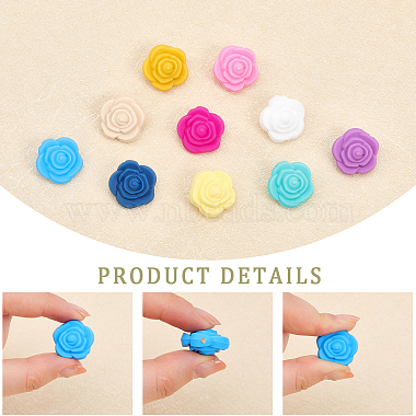 40Pcs 10 Colors Food Grade Eco-Friendly Silicone Beads(SIL-CA0001-46)-5