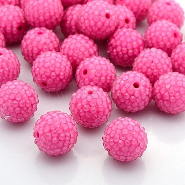 Chunky Resin Rhinestone Bubblegum Ball Beads(RESI-S259-20mm-ST7)-2