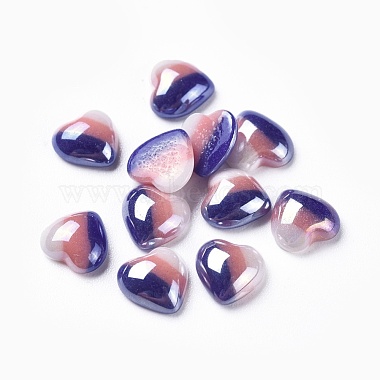 8mm Colorful Heart Glass Cabochons