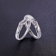 SHEGRACE Adjustable Rhodium Plated 925 Sterling Silver Heart Couple Rings(JR231A)-3