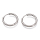 304 Stainless Steel Needle with 201 Stainless Steel Ring Huggie Hoop Earrings(EJEW-L256-02A-P)-1