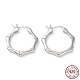 Rhodium Plated 925 Sterling Silver Hoop Earrings(EJEW-K258-08P)-1