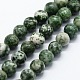 Chapelets de perles en jaspe à pois verts naturels(G-I199-30-8mm)-1