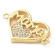 Brass Micro Pave Clear Cubic Zirconia Mama Connector Charms(FIND-Z041-12A)-2