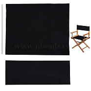 Cloth Chair Replacement, with 2 Wood Sticks, for Director Chair, Makeup Chair Seat and Back, Black, 195~420x530x5~6mm(FIND-WH20018-08A)