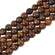 4 Strands Natural Grade AB Tiger Eye Round Beads Strands, 4mm, Hole: 0.8mm, about 89pcs/strand, 15 inch(G-OC0005-01)