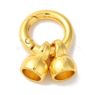 Ring Rack Plating Brass Spring Gate Rings, Long-lasting Plated, Lead Free & Cadmium Free, Real 18K Gold Plated, 38mm, Hole: 1.5mm(KK-A225-05A-G)