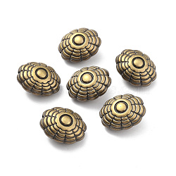 CCB Plastic Beads, Oval/Flower, Antique Bronze, 29x25x16mm, Hole: 2.5mm(CCB-P011-03AB)
