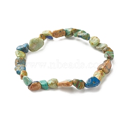 Natural Chrysocolla & Lapis Lazuli Beads Stretch Bracelet for Kids, Inner Diameter: 1-5/8 inch(4cm)(BJEW-JB07031-03)