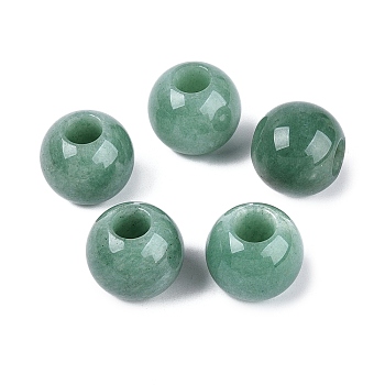Natural Green Aventurine Beads, Smooth Rondelle, Large Hole Beads, 20~20.5x17~18mm, Hole: 7.5~8.5mm