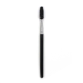 Artificial Fiber Disposable Eyebrow Brush with Plastic Handle, Mascara Wands, for Extensions Lash Makeup Tools, Black, 14.5cm