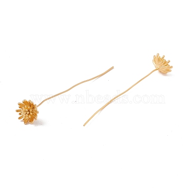 Épingles à tête de fleur de marguerite en laiton(FIND-B009-09G)-2