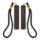 2Pcs 2 Styles Ebony Black Wood Toothpicks Container Pendant Decorations(AJEW-OC0004-76)-1