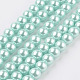 brins de perles rondes en verre teinté écologique(HY-A002-10mm-RB034N)-1