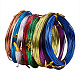 Pack of 10 rolls Multicolor Round Aluminum Wire Jewelry Making Beading Craft Wire(AW-PH0001-01-1.5mm)-4
