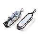 Opalite Big Wire Wrapped Pointed Pendants(G-T133-R02F)-2