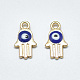 Light Gold Plated Alloy Charms(X-ENAM-S117-28B)-2