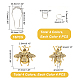 AHADEMAKER DIY Bathroom Bees Shower Curtain Rings Kit(DIY-GA0003-88)-3