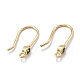 Brass Micro Pave Clear Cubic Zirconia Earring Hooks(KK-K251-02G)-2