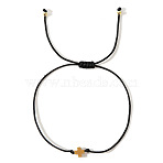 Fibre Cross Bracelets, Adjustable Handmade Jewelry Gift Elegant Accessory, Black, 11 inch(28cm)(FO6376-5)