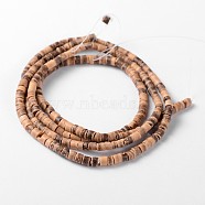 Natural Coconut Column Bead Strands, 3~4x1.5~5mm, Hole: 1mm, about 208pcs/strand, 23.6 inch(X-COCB-O001-14)