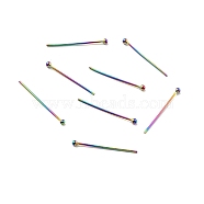 Ion Plating(IP) 304 Stainless Steel Ball Head Pins, Rainbow Color, 20x0.6mm, 22 Gauge, Head: 1.7mm(STAS-E156-03M-02)