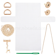 Plastic Shoulder Bag Making Kits, Handmade Crossbody Bag, Purse Wallet Knitting Crochet Bag, White, 115cm(DIY-WH0210-51)