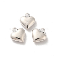Tibetan Style Alloy Charms, Heart Charm, Antique Silver, 13x12x4mm, Hole: 1.8mm, about 277pcs/500g(TIBE-B001-59AS)
