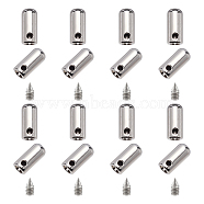 Zinc Alloy End Caps, Column, Platinum, 13x5.5mm, Hole: 2mm, Inner Diameter: 3.5mm, 30 sets(FIND-PH0001-48P)